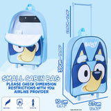 Bluey Kids Rolling Suitcase, 16 x 13 x 4 inches, Luggage for Girls and Boys, Travel Bag with Extendable Handle and Wheels, Gifts for Kids