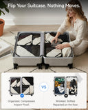 LUGGEX Underseat Carry On Luggage and 6 Set Packing Cubes Bundle – Travel Essentials
