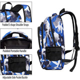 BLUEFAIRY Boys Backpack with Lunch Box for Kids Elementary Middle School Bags Set Child Book Bags Back to School Gifts Mochila Escolar para Niños Adolescentes Camo Blue