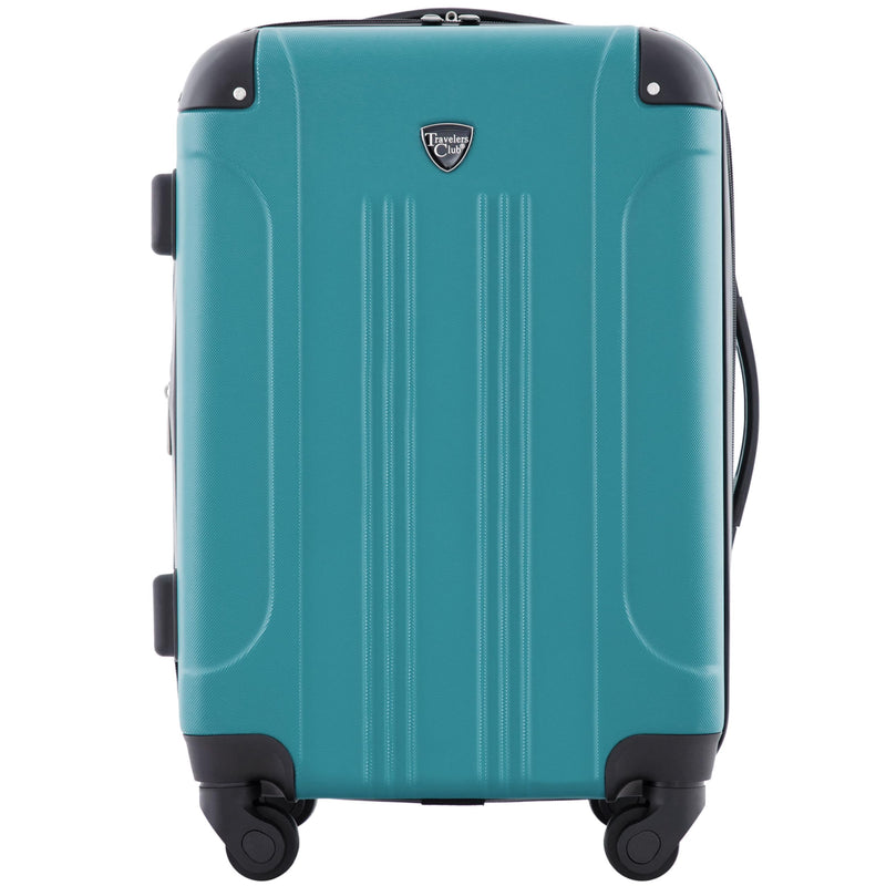Travelers Club Chicago Hardside Expandable Spinner Luggage, Teal, 22" Carry-On