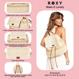 Roxy Spotless Sunnies Backpack | Straw | Beach | Vacation | Travel | Eco-Friendly | Lightweight | Natural
