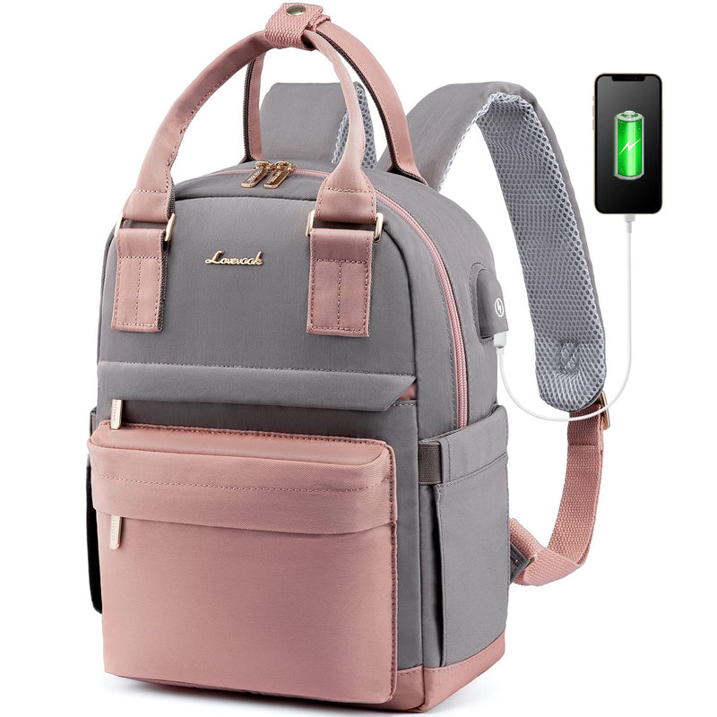 LOVEVOOK Mini Backpack for Women Stylish Waterproof Backpack Purse with USB Port, Cute Bookbag for College School Travel