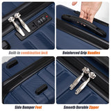 Cosbarn Luggage Sets 5 Piece Suitcases with Wheels, Suitcase Set ABS Hard Case Luggage with Spinner Wheels Durable Travel Luggage