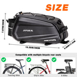 JXFUKAL Bike Bags for Bicycle Rear rack - 9.5L/17L/40L Hard Shell Waterproof Bike Ebike Trunk Pannier Saddle Seat Bag Carrier with Reflector, Rain Cover & Shoulder Strap for Commuter Travel Outdoor