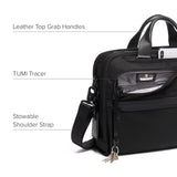 TUMI - Alpha Organizer Portfolio Brief - Business Briefcase - Briefcase Organizer Bag with Multiple Pockets - TUMI Tracer - Black