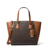 Michael Kors Women's Taryn Small Convertible Crossbody Bag, Gold-Tone Hardware/Brown/Acorn