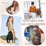 VASCHY Small Backpack Purse for Women, Cute Vegen Leather Mini Backpack for Lady with Guitar Shoulder Bag Handbag Strap Coffee