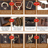 Masa Kawa Vintage Full Grain Leather Briefcase for Men 17" Laptop Computer Brief Case Business Travel Work Messenger Cross Body Shoulder Bag