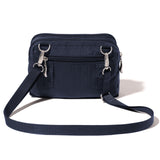 Baggallini Trifecta RFID Wallet Crossbody - 8"x6" Crossbody Bag for Women Convertible Fanny Pack Belt Bag