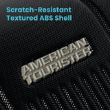 American Tourister Stratum 2.0 Expandable Hardside Luggage with Spinner Wheels, Checked-Medium, Jade Green