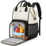 MATEIN Insulated Lunch Backpack for Women, 15.6 Inch Work Laptop Backpack with Lunch Compartment, Water-Resistant College Computer Backpacks Meal Prep Lunch Bag Gifts for Nurse Teacher Office Picnic