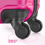 3 Piece Luggage Sets ABS Hardshell Suitcase with Spinner Wheels with 6PC Packing Bags(20/24/28inch)