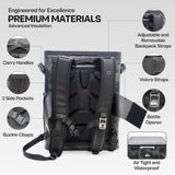Quiksilver Zipperless Backpack Cooler 30L, Holds 36 Cans, 48 Hour Insulation, Leakproof & Waterproof Design, Heavy Duty TPU, IPX7, Padded Straps, Kangaroo Pockets, Bottle Opener (Tie-Dye)