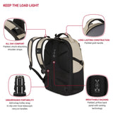 SwissGear 1900 Mini ScanSmart 16-Inch Backpack, Fits Up to 13-Inch Laptop, RFID Protection & ScanSmart TSA-Friendly Compartment, Oatmeal