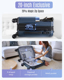 LIGHT FLIGHT Luggage Sets, Durable Hard Shell 3 Piece Set Suitcase with Spinner Wheels, Hardside Lightweight Luggage set with TSA Lock, Large Travel Luggage Set (20" 24" 28"), Rouge Dust