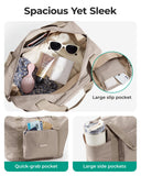 BAGSMART Foldable Travel Bag, 37L Duffle Bag for Travel, Expendable Carry on Weekender Duffel, Lightweight Personal Item Bag, Camel