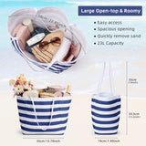 KALIDI Beach Tote Bag for Women Large Waterproof Sandproof Shoulder Handbag Packable Grocery Bag Casual Hobo Purse for Beach Picnic Vacation Essentials