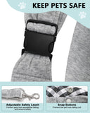 Snqqmtt Dog Carrier Sling for Small Dogs and Cats(0 to 12 lbs), Puppy Sling Carrier with Adjustable Strap, Travel Safety Harness, Hands-Free Pet Carring Holder Travel Bag for Outdoor, Gray
