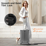 VentureVault Carry On Luggage 22x14x9 Airline Approved Aluminum Frame, 20 Inch Hard Shell Carry On Luggage, Suitcase Carry-on Zipperless Luggage, TSA Approved (Grey)