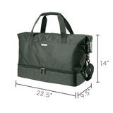 Ricardo Beverly Hills Avalon Drop-Bottom Weekender Duffel – Stylish Tote Bag for Women, Carry On Luggage & Travel Essentials, 38L, Juniper Green