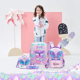Inprof Kid’s Luggage Set 5 Piece Suitcase Set 16’’ Hardside Luggage with Spinner Wheels Girls Carry on Toddler Travel Rolling Suitcase Carry on Luggage Airline Approved
