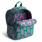 Vera Bradley Women's Bancroft Backpack - Premium Cotton, Iconic Paisley Green Jacket, One Size