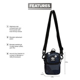 adidas Originals Utility Festival Crossbody Bag, Rain Camo Legend Ink Blue, One Size