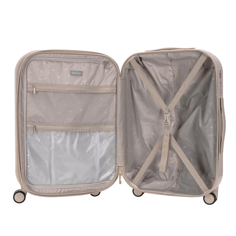 kensie Enchanting 3 Piece Luggage Set, Fog