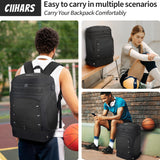 Ciihars Basketball Bag Backpack Large Sports Bag with Separate Ball holder & Shoes compartment, Best for Basketball, Soccer,Volleyball,Gym（Black）