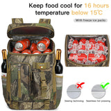 TUGUAN Cooler Backpack 36 Cans Cmao Insulated Leak Proof Lightweight Lunch Backpack for men Work Portable Travel Thermal Bag Compartment Camping Hiking Beach Pincnic Tactical Cooler Backpack for Women