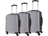 InUSA 3-Piece Hardside Spinner Luggage Set - Silver