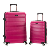 Rockland Melbourne Hardside Expandable Spinner Wheel Luggage, Magenta, 2 Piece (20