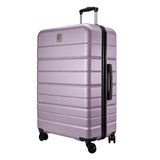 Skyway Epic 2.0 Hardside Lightweight and Durable ABS Shell Luggage, Spacious with Dual Spinning Wheels, Comfort Grip, Men and Women, 28-inch Large Check-In, Silver Lilac