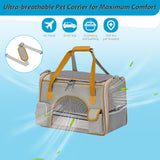 18x11x11 Inches Cat Carrier– Fits Pets Up to 16 lbs, Anti-Collapse Design, Multiple Storage Pockets, Cat Carrier Soft Ideal for Medium Cats, Puppy, Rabbits and Other Small Animals
