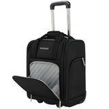French Connection 16" Underseat Carry-On Luggage with USB/USB-C Ports, Black