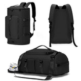Gym Bag for Men Women with Shoes Compartment - Duffle Bag, Travel Backpack, Sports Backpack, Weekender Overnight Bag with Wet Pocket - Black, MIYCOO