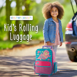 Stephen Joseph Kids Classic Rolling Luggage, Kids Luggage, Toddler Rolling Travel Carry On, Kids Suitcase with wheels,