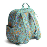 Vera Bradley Women's Premium Cotton Bancroft Backpack, Gemstone Paisley, One Size