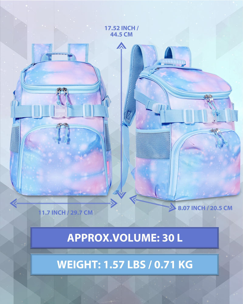 Basketball Backpack Women Fit Soccer Volleyball Baseball Football Sports Backpack Training Equipment Bag for Team (Sky Blue, M)