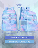 Basketball Backpack Women Fit Soccer Volleyball Baseball Football Sports Backpack Training Equipment Bag for Team (Sky Blue, M)