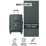 Ricardo Beverly Hills Montecito 3.0 Softside Luggage Collection – Expandable Suitcases with Wheels and TSA Lock, 25" Medium Check-in, Hunter Green