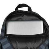 Wednesday Addams TV Show Portrait Striped Travel School Dual Compartment Backpack For Daily Use 16"