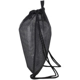 Eastsport Sport Lightweight Mesh Beach Bag Drawstring Sackpack Backpack for Travel, Gym, College, Shopping, Black