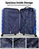 Suitour Luggage Sets 4 piece,Hardshell Lightweight Suitcase Sets with Spinner TSA Lock for Travel Business (16"/20"/24"/28")