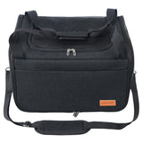 Lightweight Waterproof Cat Carrier - Foldable Design w/Full Cover for Security, Includes Collapsible Bowl, Black | Backpacks4Less