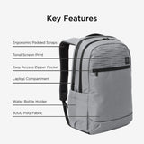 TravisMathew Approach Backpack with Laptop Sleeve, Water-Resistant Everyday Bag for Work, Travel & Hiking, Shadow Grey