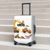 YouQu Luggage Suitcase COVER Machinery Excavator Truck and Loader, Cartoon Toy Suitcase COVERS Elastic, M - Fits 22-24 inch luggage (No Suitcase)