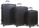 Dejuno Dejuno Kingsley Abs 3-piece Hardside Spinner Luggage Set - Black Luggage Set, Black