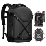 TARION Hardshell Camera Backpack Bag - 3-side Hard Case Professional Camera Bag with 14.5" Laptop Compartment & Waterproof Raincover for photographers (TRH Black)