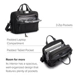 TUMI - Alpha Organizer Brief - Laptop Briefcase for Commute or Travel - Fits Up to 15" Laptop - Removable Shoulder Strap - Black